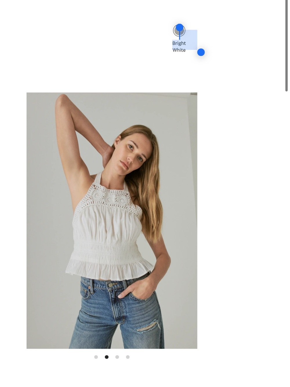 Lucky Brand White Crochet Halter Top - Picture 8 of 9